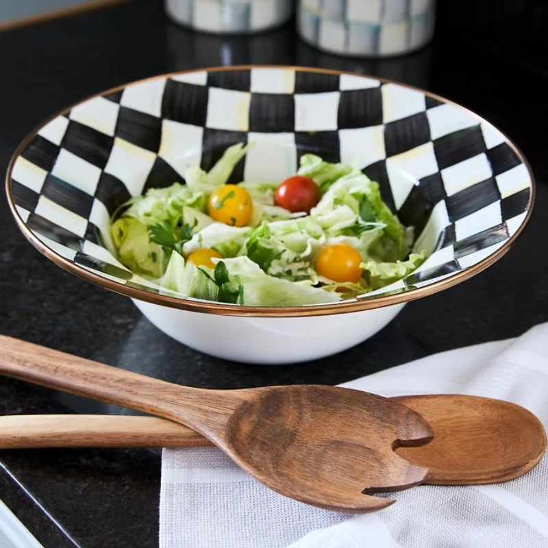 Courtly Check® Enamel Salad Serving Set