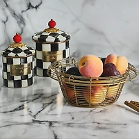 Courtly Check Enamel Canisters