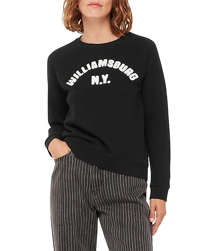 Whistles Cotton Williamsburg Ny Logo Sweater
