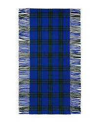 Check Cashmere Fringed Scarf