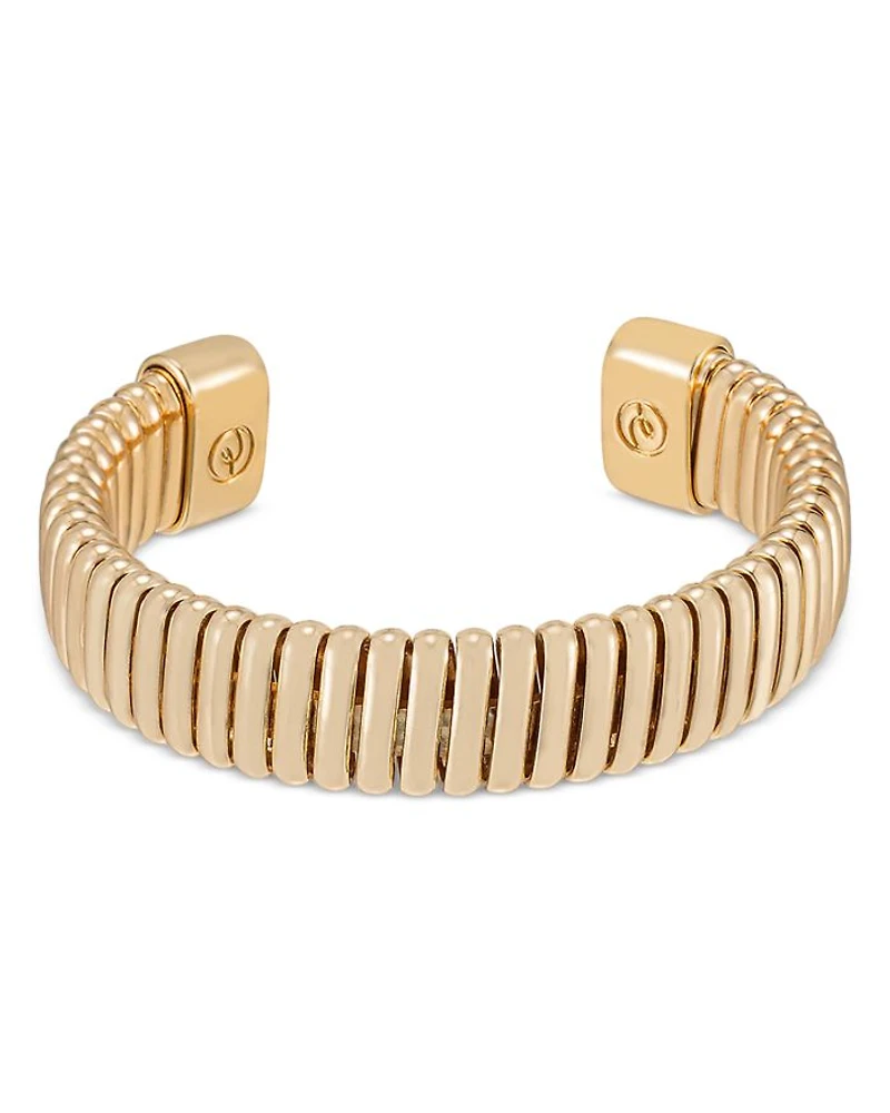 Essential Flex Band Cuff Bracelet in 18K Gold Plated or Rhodium Plated