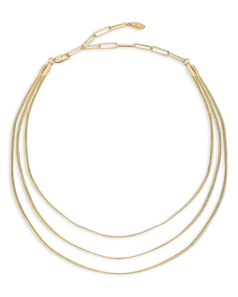 Ettika Triple Flex Snake Chain Necklace