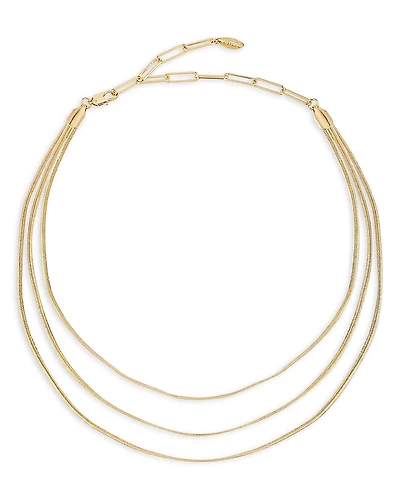 Ettika Triple Flex Snake Chain Necklace