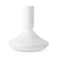 White Fluted 4.8" Candlestick