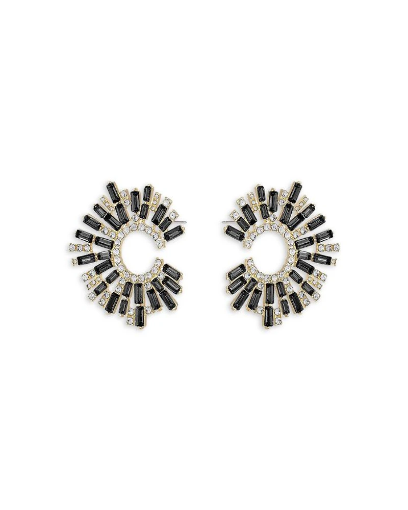 Opulent Stardust Open Circle Earrings in 18K Gold Plated
