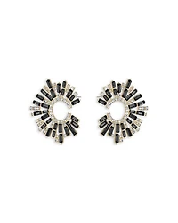 Opulent Stardust Open Circle Earrings in 18K Gold Plated