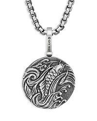 Men's Dragon Amulet in Sterling Silver