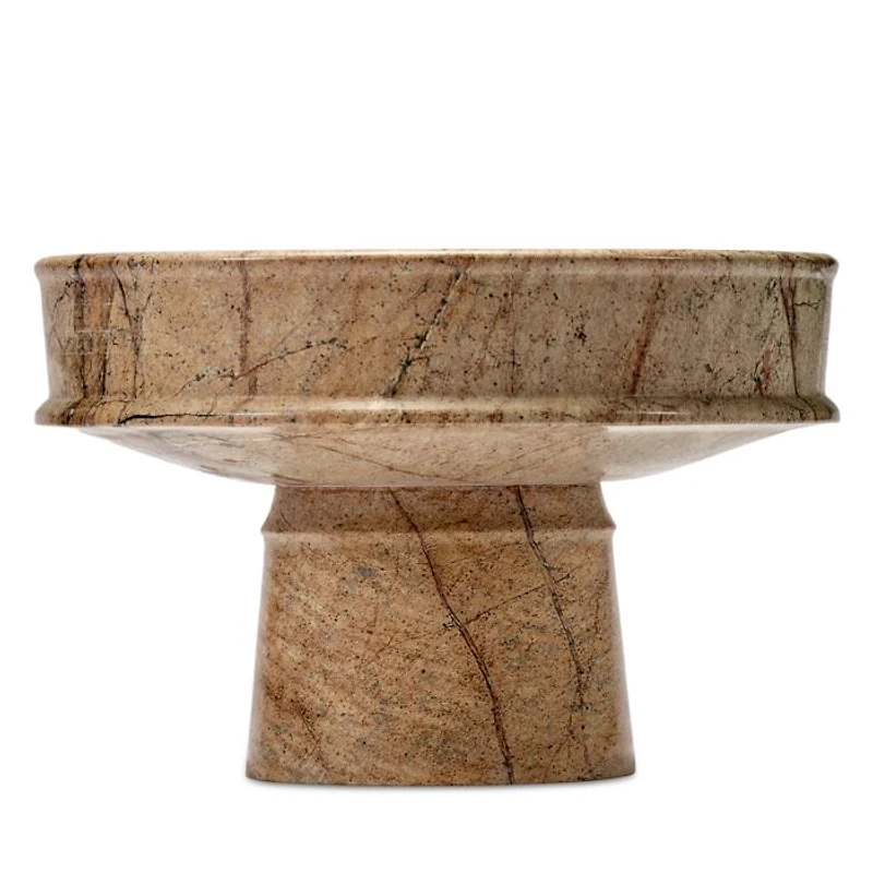 x Kelly Wearstler Dune Brown Marble Footed Bowl