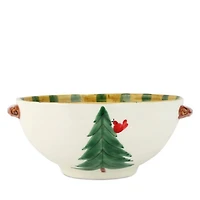 Old St. Nick Handled Bowl with Bird Watcher