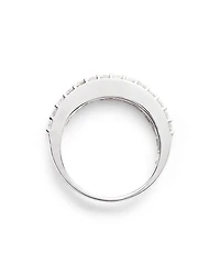 Diamond Baguette & Round Band in 14K White Gold