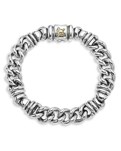 Men's 18K Yellow Gold & Sterling Silver Anthem Twist Curb Chain Link Bracelet - Exclusive