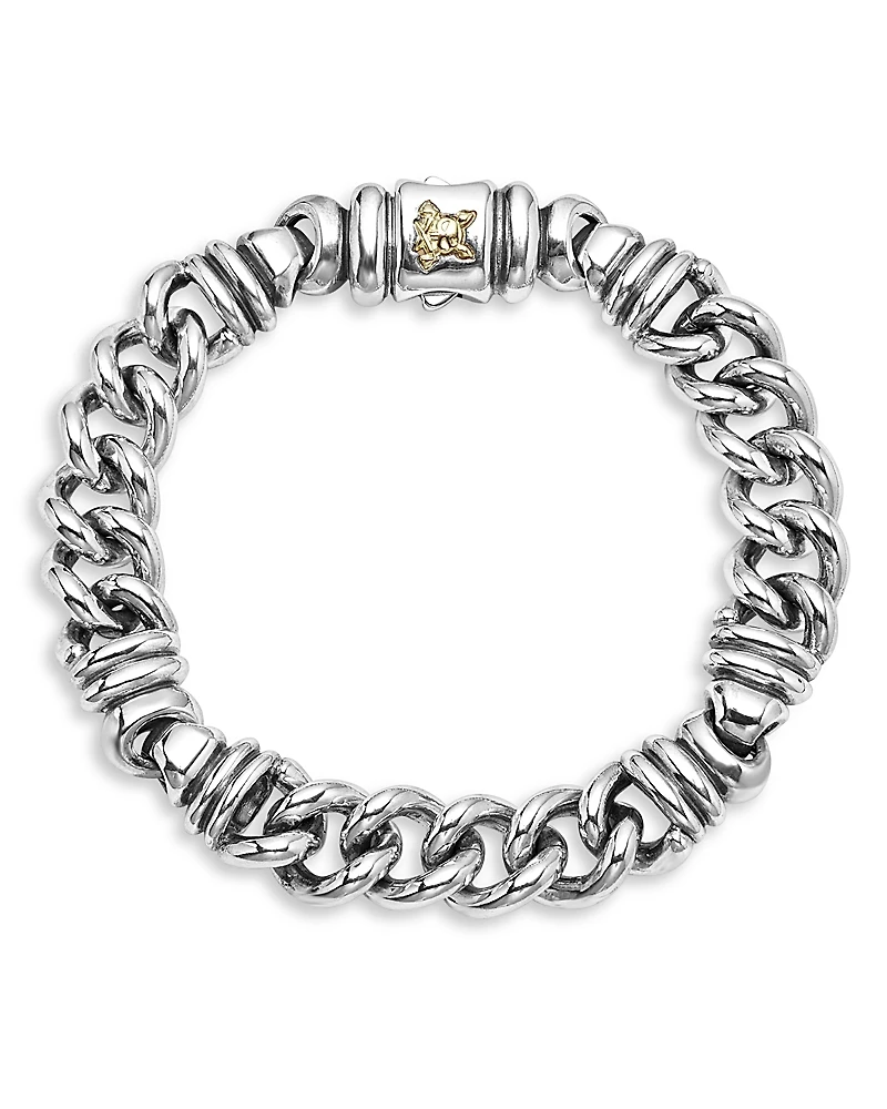 Lagos Men's 18K Yellow Gold & Sterling Silver Anthem Twist Curb Chain Link Bracelet - Exclusive