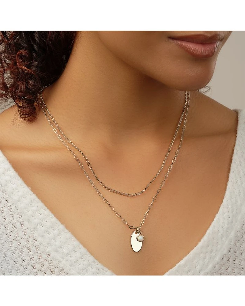 Isla Layered Necklace, 18"
