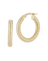 Bloomingdale's Fine Collection Twist Style Small Hoop Earrings