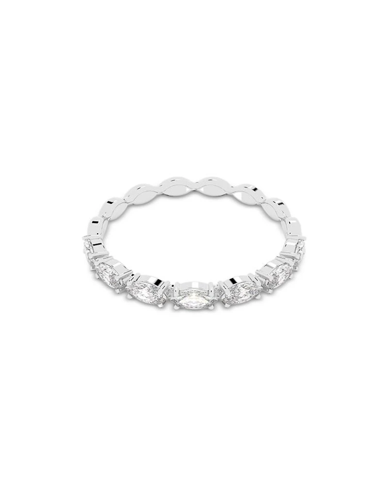 Matrix Marquise Cut Stack Ring Rhodium Plated