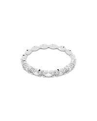 Matrix Marquise Cut Stack Ring Rhodium Plated