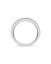 Rare Pavé Stack Ring Rhodium Plated