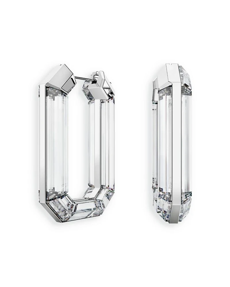 Lucent Crystal Hoop Earrings