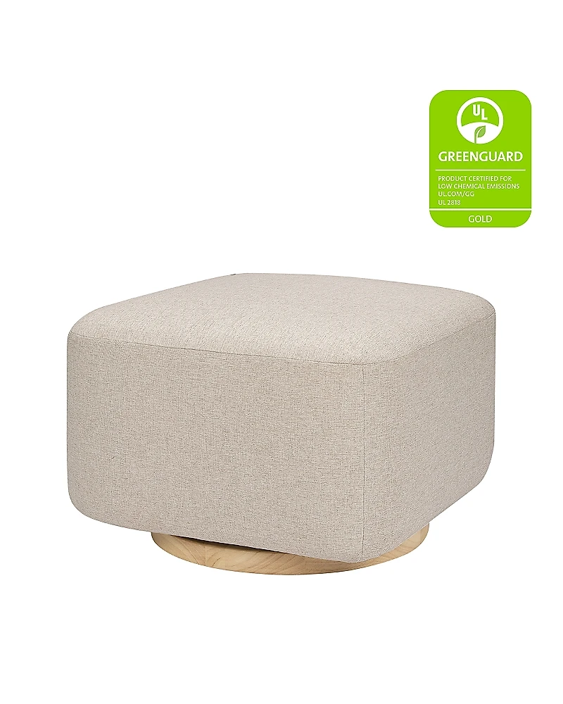 Babyletto Kiwi Gliding Ottoman with Light Wood Base