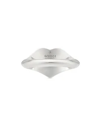 Sterling Silver Heart925 Interlocking G Ring Enamel Heart