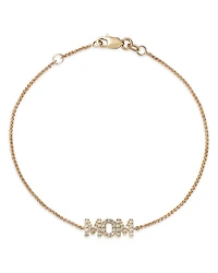 Diamond Mom Bracelet in 14K Yellow Gold, 0.15 tcw