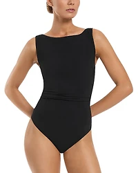 Jets Boatneck One Piece Swimsuit