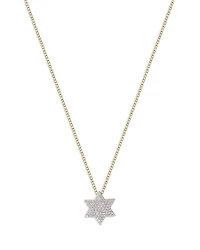 Phillips House 14K Yellow Gold Diamond Infinity Star of David Necklace, 16-18