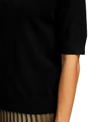 Short Sleeve Polo Sweater