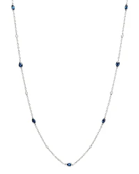 Bloomingdale's Fine Collection Sapphire & Diamond Station Necklace