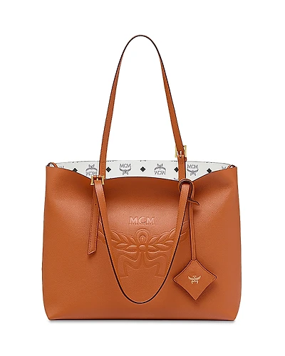 Mcm Himmel Medium Leather Shopper Bag