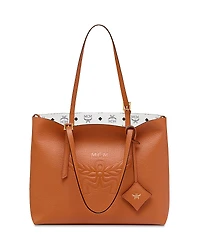 Mcm Himmel Medium Leather Shopper Bag