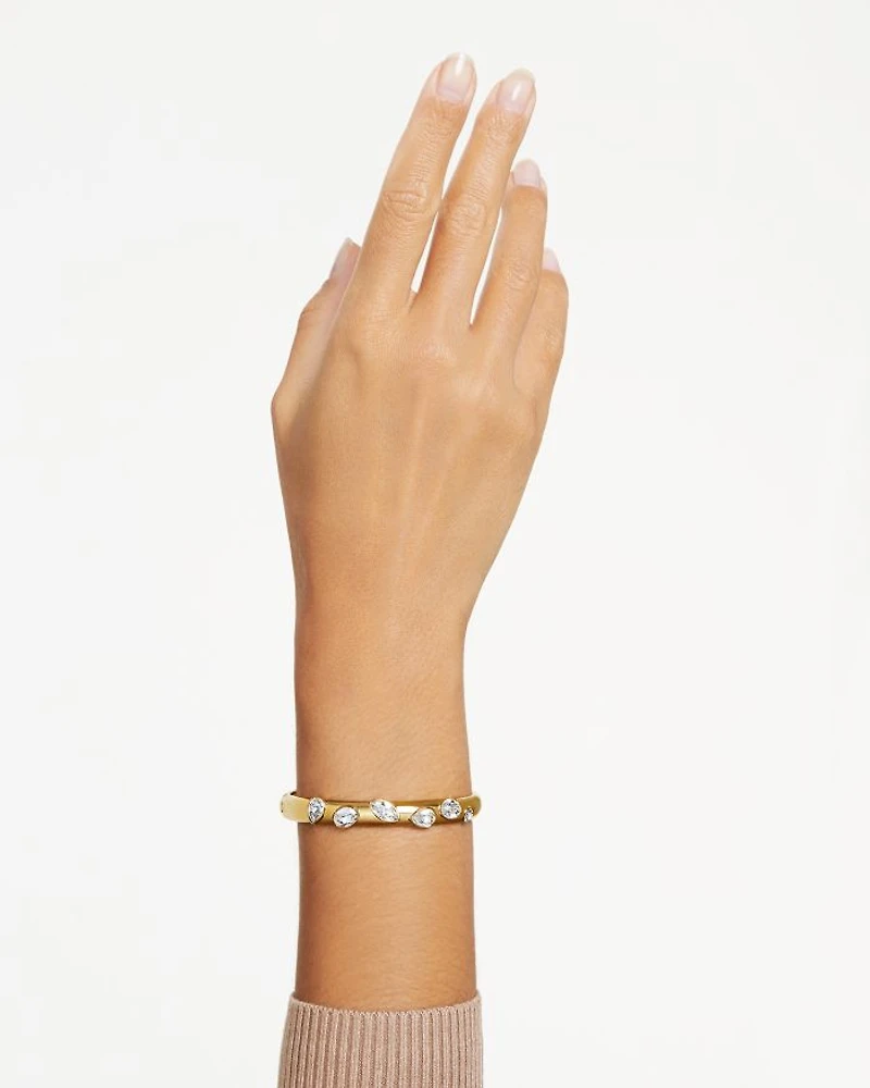 Dextera Mixed Cut Swarovski Crystal Bangle Bracelet