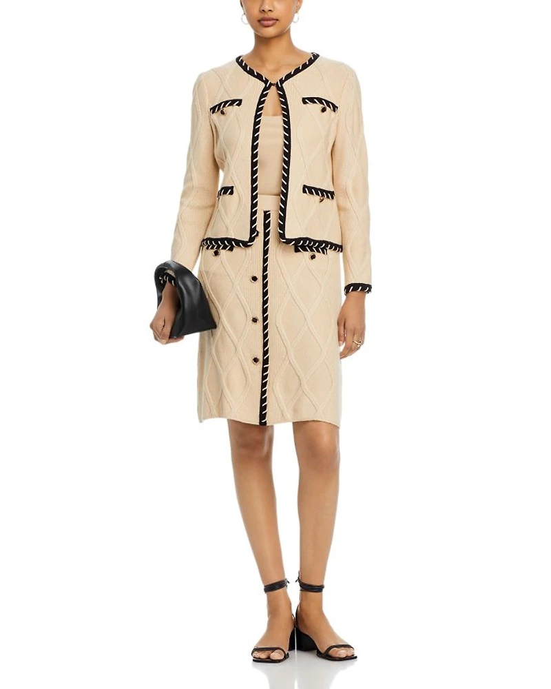 Textural Knit A Line Pull On Skirt