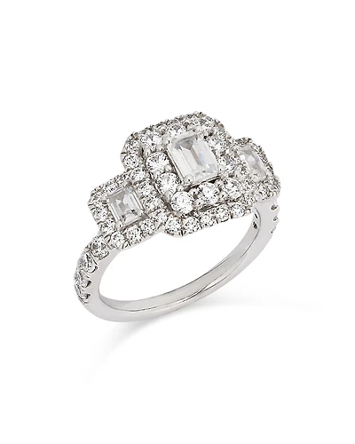 Bloomingdale's Fine Collection Diamond Octagon & Round Halo Engagement Ring