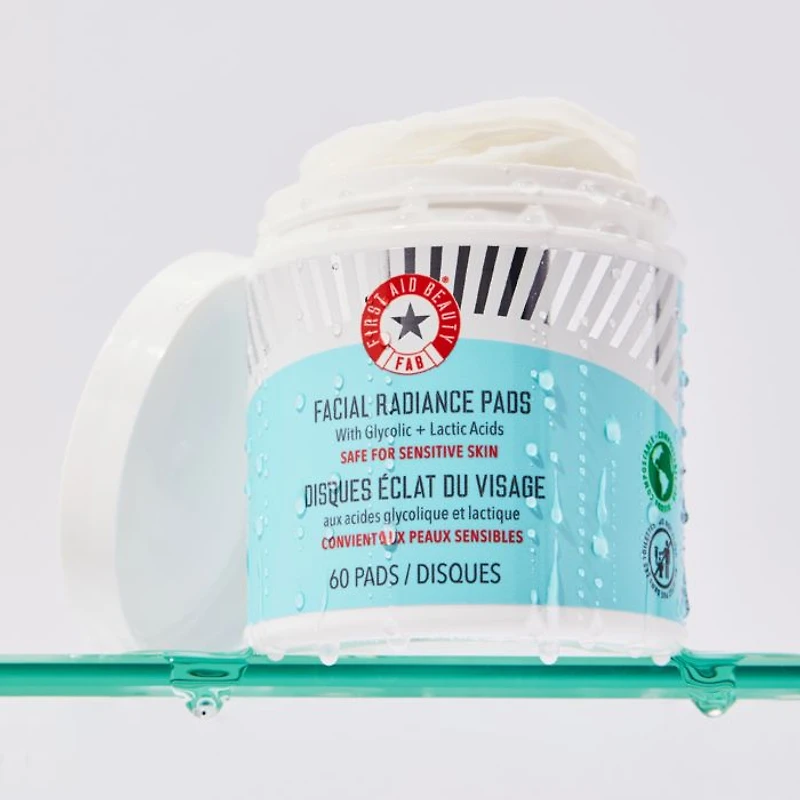 Facial Radiance Pads with Glycolic & Lactic Acids Exfoliating AHA