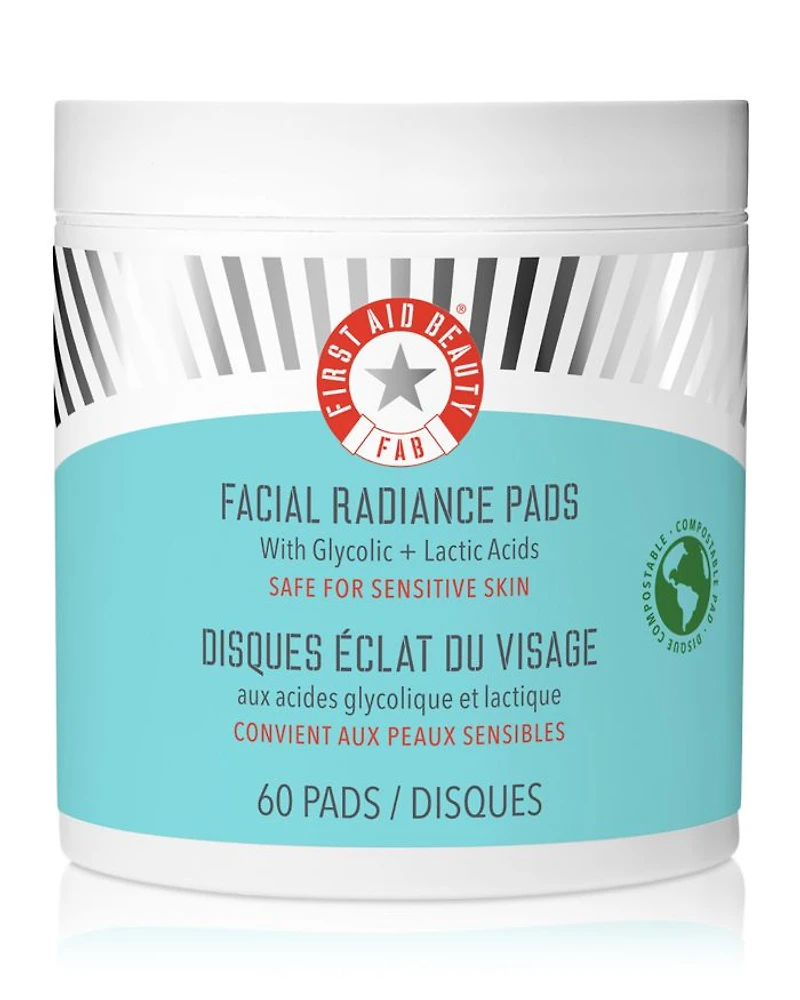 Facial Radiance Pads with Glycolic & Lactic Acids Exfoliating AHA