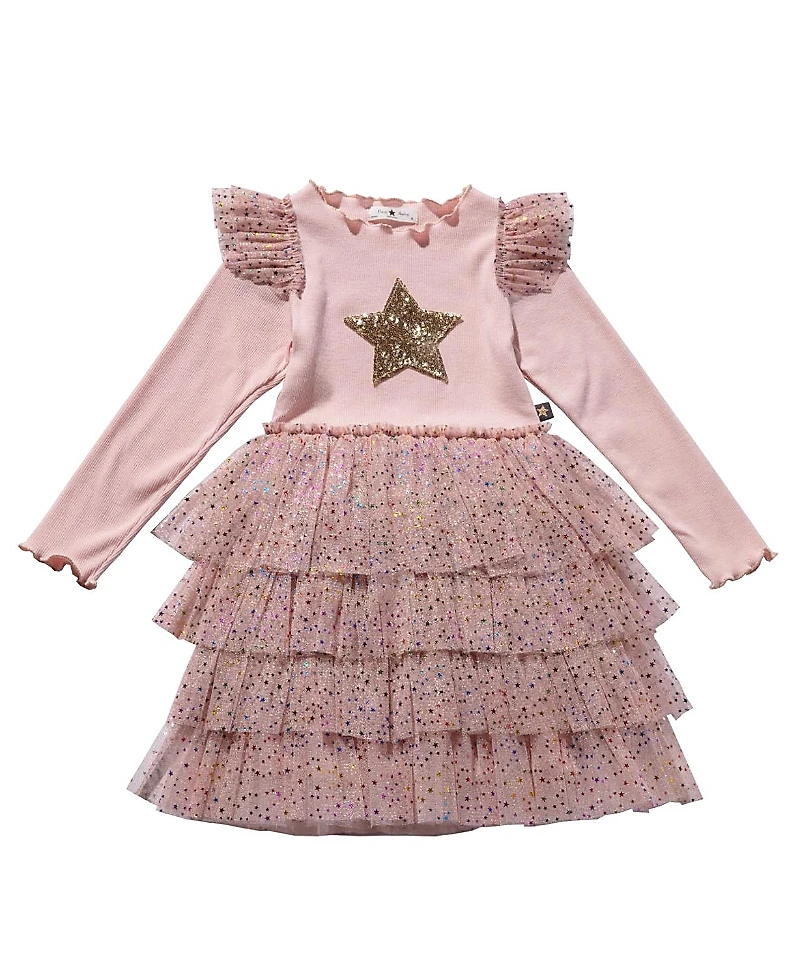 Petite Hailey Girls Frill Layered Tutu Dress - Little Kid, Big Kid