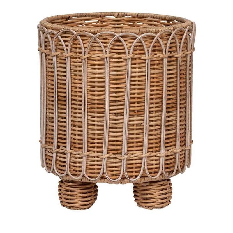 Provence Rattan Round Planter