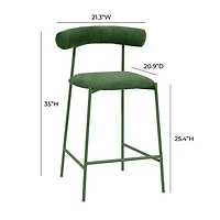 Liliana Performance Velvet Counter Stool Mauve