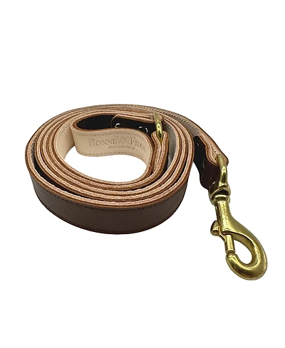 Bonne et Filou 6' Plain Leather Dog Leash