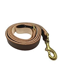 Bonne et Filou 6' Plain Leather Dog Leash