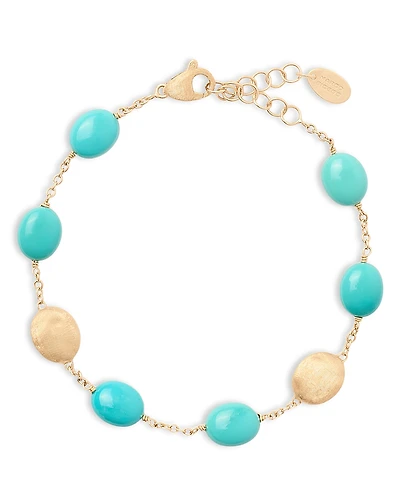 Marco Bicego 18K Yellow Gold Siviglia Turquoise Link Bracelet