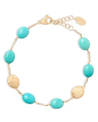 Marco Bicego 18K Yellow Gold Siviglia Turquoise Link Bracelet
