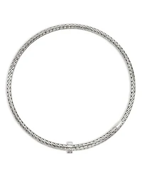 Sterling Silver Diamond Pavé Spear Coil Choker