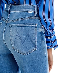 the Lil' Zip Rambler Petites Flood High Rise Cropped Straight Jeans Out of Blue