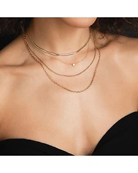 14K Yellow Gold Heavy Metal Snake Link Chain Necklace, 14-16"