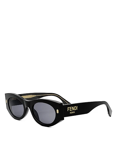 Fendi Fendi Roma Oval Sunglasses, 52mm