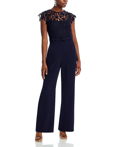 Eliza J Lace Bodice Jumpsuit