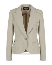 Textured Linen Blend Blazer