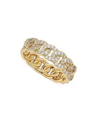 Nadri Twilight Pave Curb Chain Band Ring